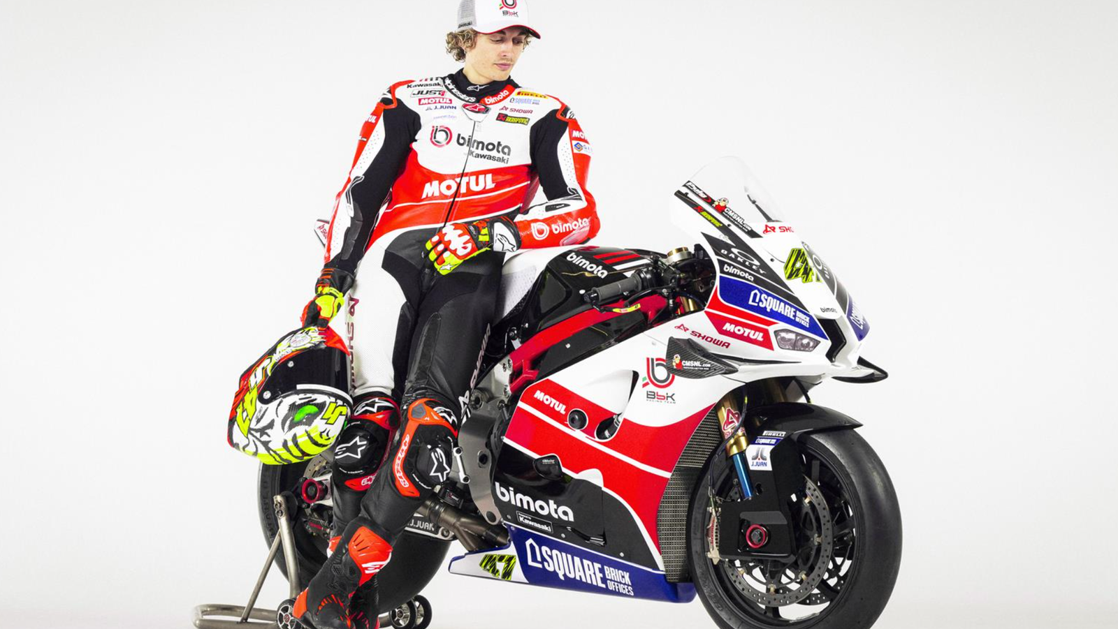 Axel Bassani with Bimota KB998. Credit: Kawasaki.